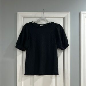 Black Textured Women's Top From Loft